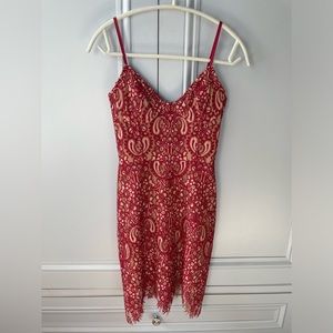 For Love & Lemons lace pattern mini dress, size XS